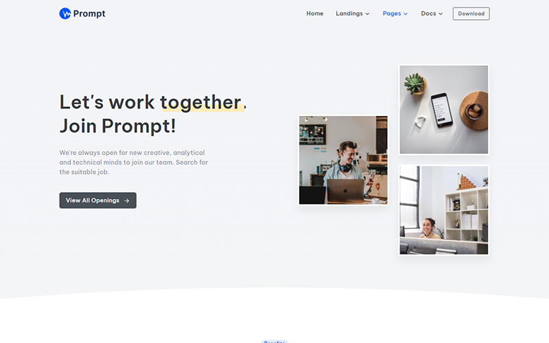 Premium Landing Pages _ Prompt - Tailwind CSS Multipurpose Landing Page ...