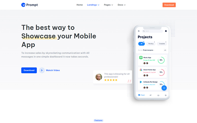 Premium Landing Pages | Prompt - Tailwind CSS Multipurpose Landing Page ...