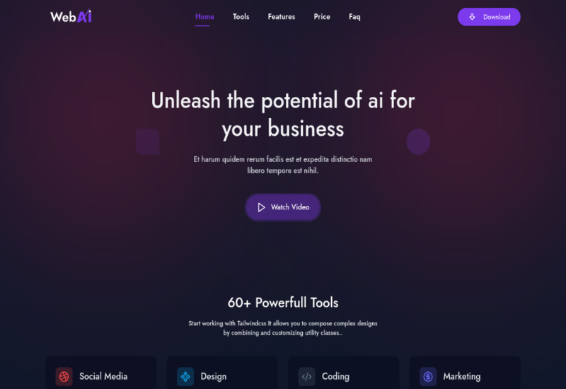 WebAI | Next.js AI Startup & Technology Landing Page Template